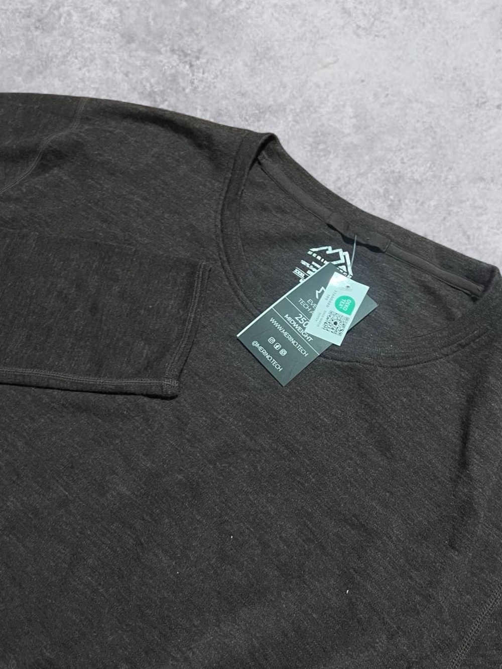 Merino.tech 250 Merino Wool Long Sleeve Shirt Men 3XL Brown Base Layer Top